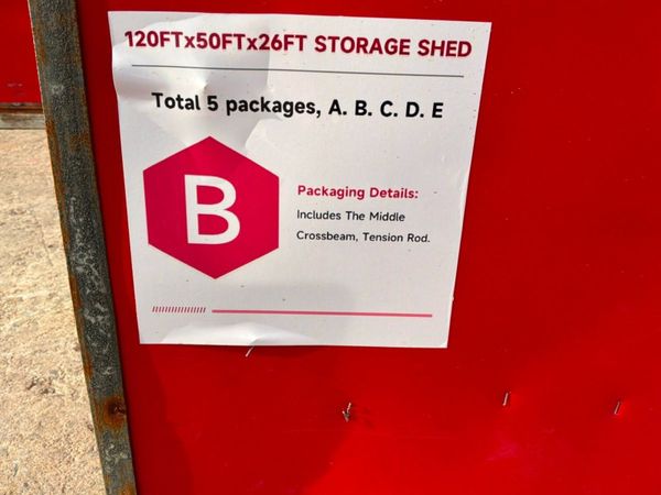 120FT x 50FT x 26FT STORAGE SHED  6,000 SQ Ft 392008914