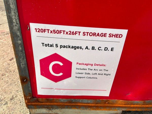 120FT x 50FT x 26FT STORAGE SHED  6,000 SQ Ft 392008915
