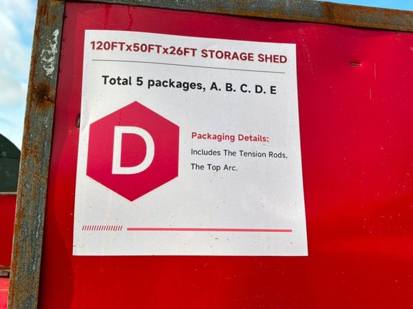 120FT x 50FT x 26FT STORAGE SHED  6,000 SQ Ft 392008916