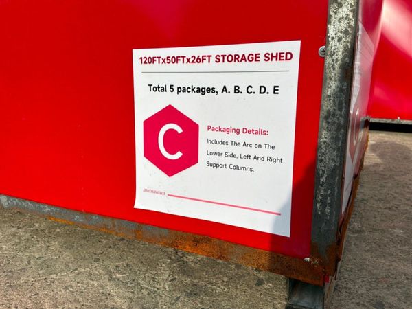 120FT x 50FT x 26FT STORAGE SHED  6,000 SQ Ft 392008921