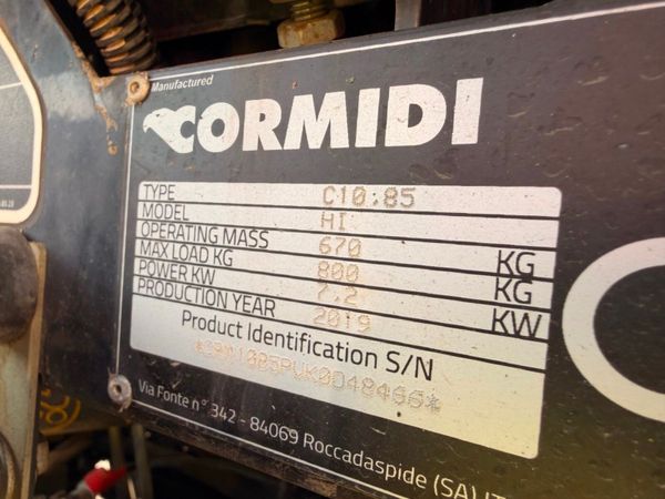 2019 cormidi c10.85 stand on hi tip tracked dumper 392293743