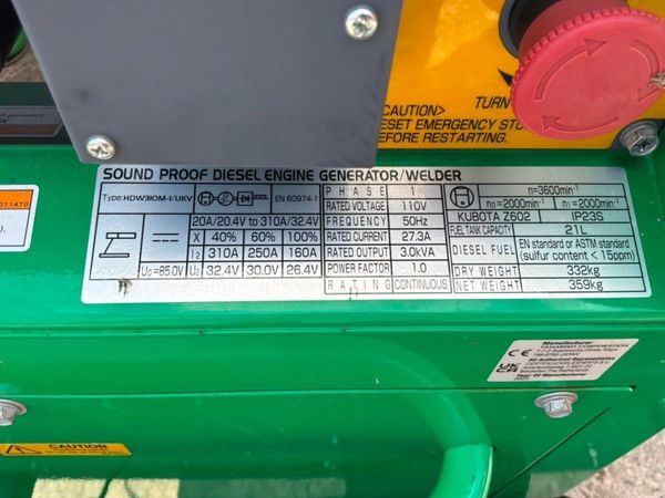 2023 Shindaiwa 301 welder / generator....871 hours 392387939