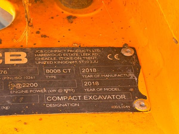 2018 JCB micro mini digger  with only 432 hours... 392697493