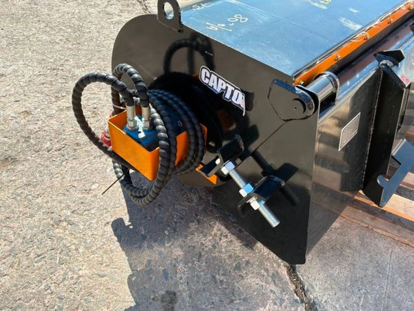 Unused 72" Skid steer road sweeper / collector box 392611154