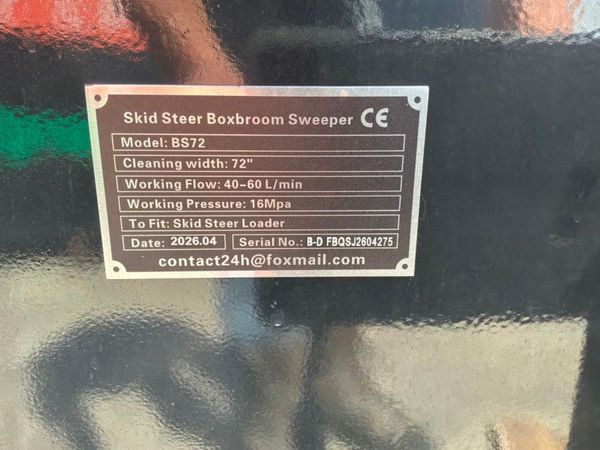 Unused 72" Skid steer road sweeper / collector box 392611155