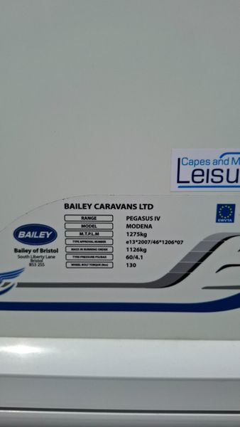 Bailey Pegasus Modena 4 berth fixed bed 395173398