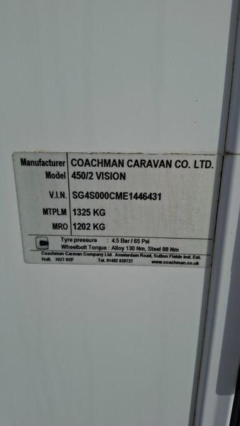 Coachman Vision 462 Caravan 395175300