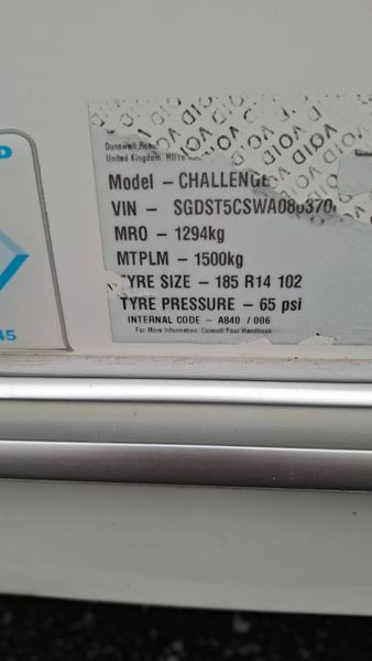 Swift Challenger Fixed Bed Caravan 396640149