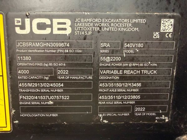 2022 jcb 540-180 Teleporter....1,585 hours... new 397050924