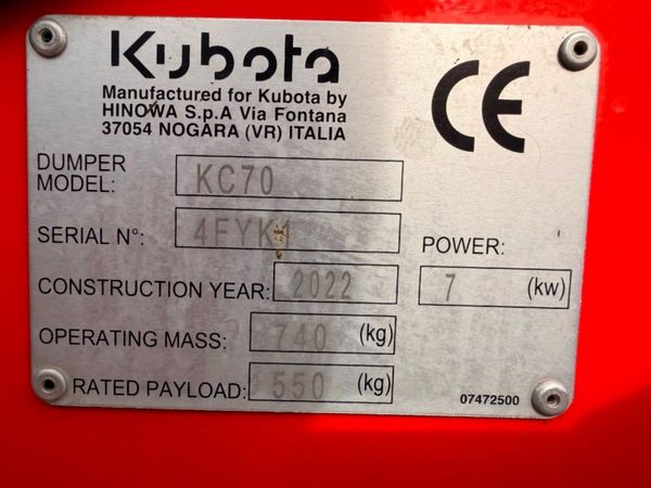 2022 kubota  tracked hi tip dumper ...expanding tr 397157714