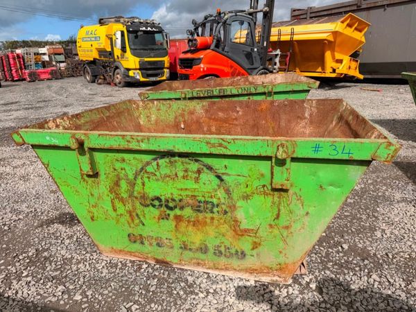 2 yard yrd chain lift builders rubbish rubble skip 397446647