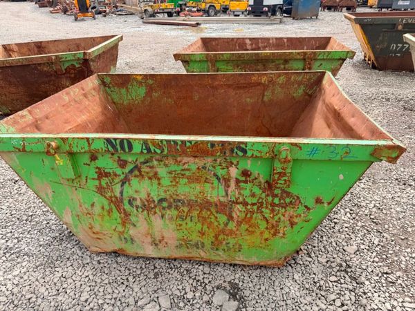 2 yard yrd chain lift builders rubbish rubble skip 397446696