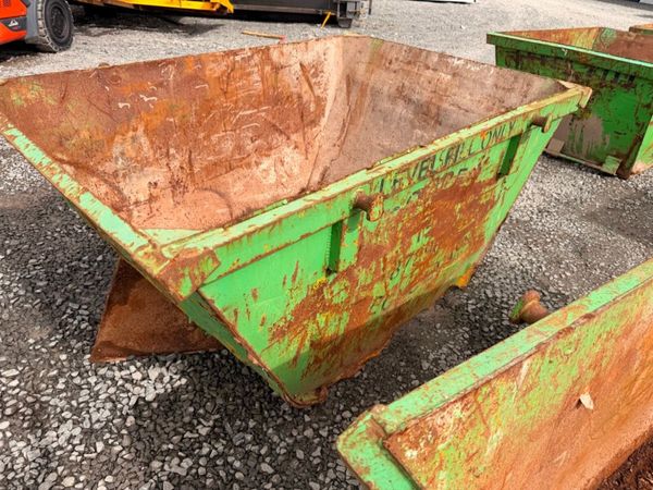 2 yard yrd chain lift builders rubbish rubble skip 397446719