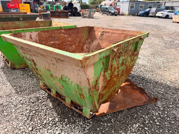 2 yard yrd chain lift builders rubbish rubble skip 397446724