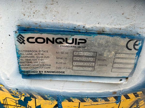 Conquip 250 litres self tipping muck bucket....... 397420612