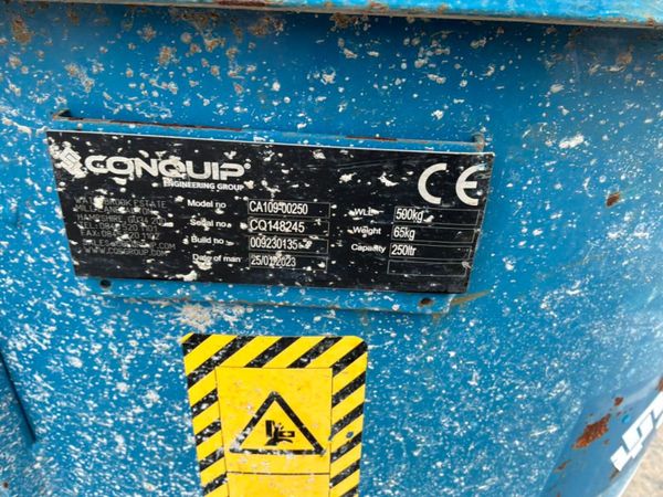 Conquip 250 litres self tipping muck bucket....... 397420624
