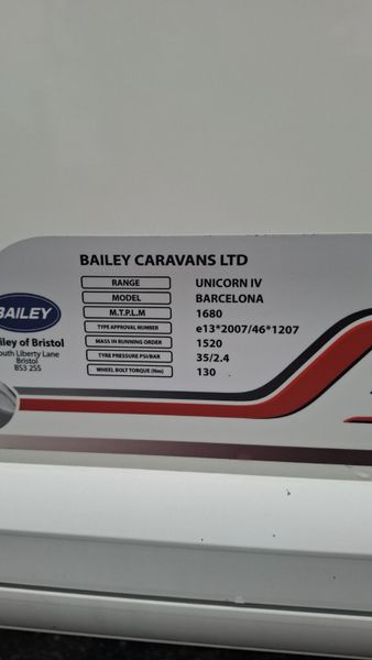 Bailey Unicorn 4 berth caravan 397752165