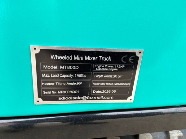 New / unused Mt 800d  tracked concrete mixer...... 397848077