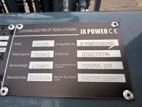 2026 JX POWER 3.5 TON DIESEL FORKLIFT - NEW 397915891