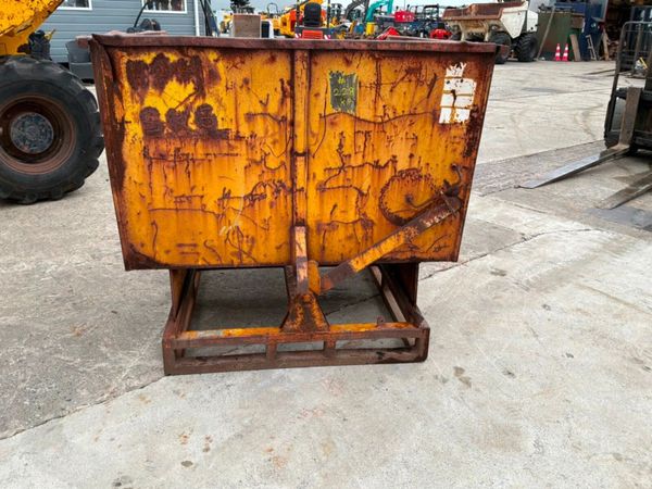Self tip fork lift tipping skip.......228kp. 398631469