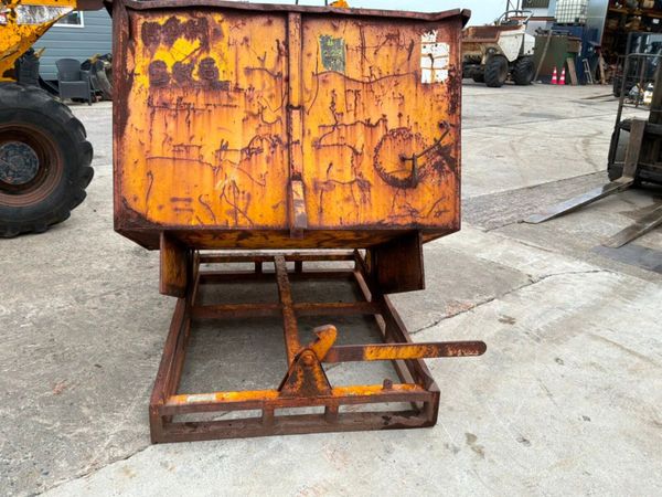 Self tip fork lift tipping skip.......228kp. 398631472