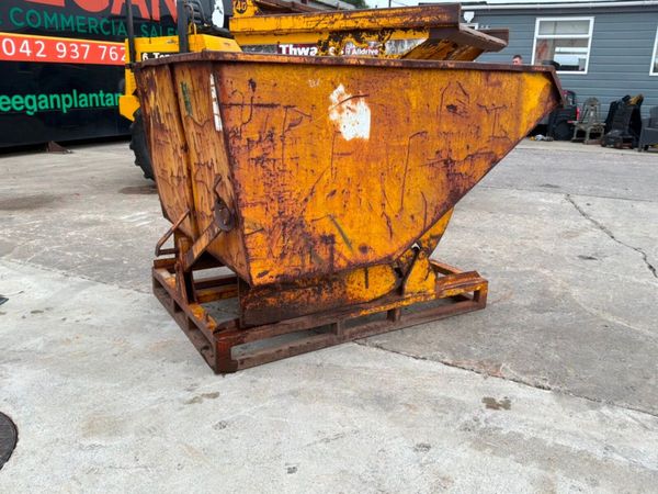 Self tip fork lift tipping skip.......228kp. 398631473