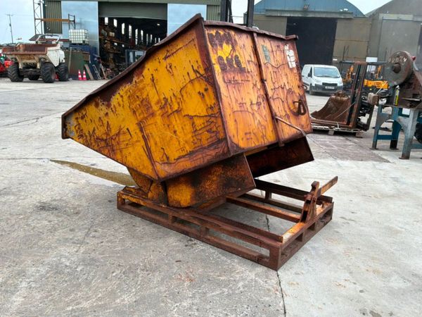 Self tip fork lift tipping skip.......228kp. 398631476