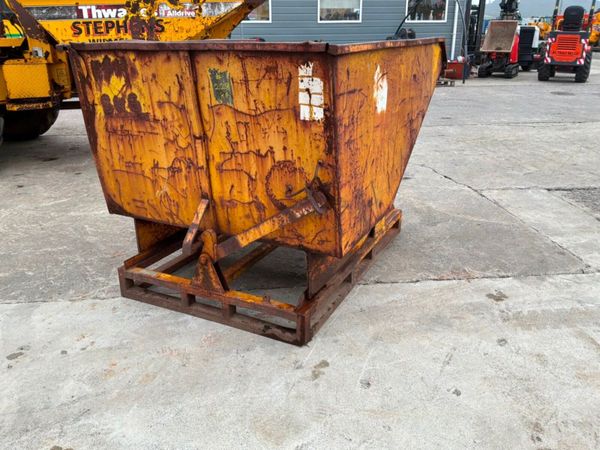 Self tip fork lift tipping skip.......228kp. 398631477