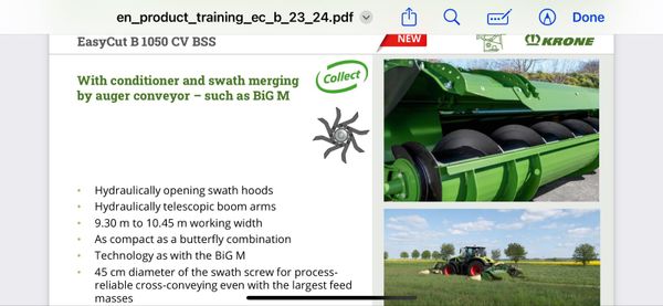 New Model Krone B1050 BSS Grouper mowers 334073654