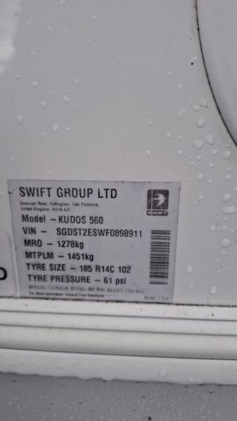 Swift Kudos 6 Berth Caravan 400933828